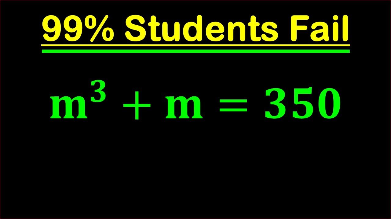 Solving a 'Harvard' University entrance exam | find m?