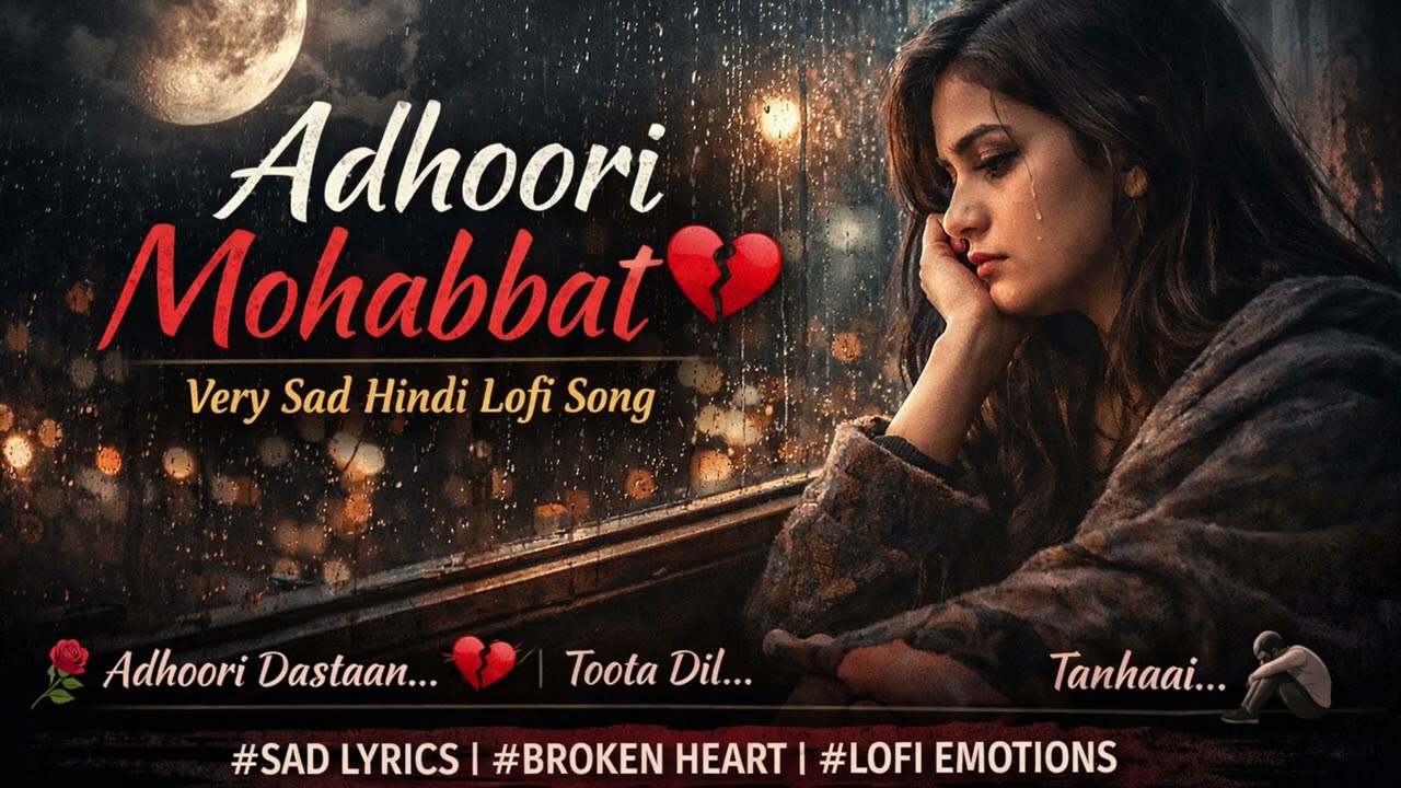 Adhoori Mohabbat 💔 | Very Sad Hindi Lofi Lyrics | Heart Touching Emotional Song #lofi #song #sad 