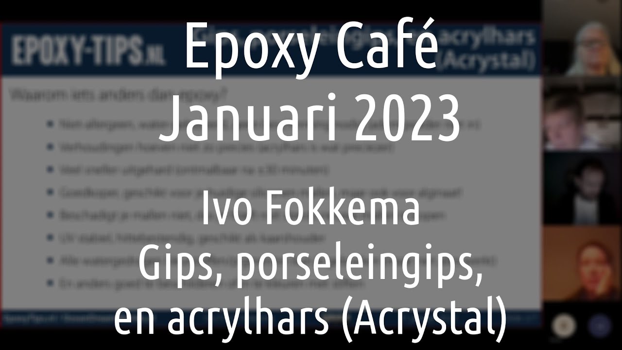 Epoxy Café Januari 2023: Gips, porseleingips, en acrylhars (Acrystal)
