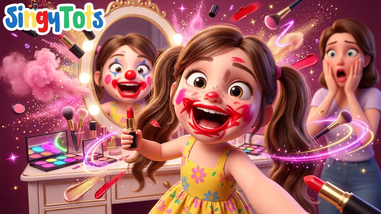 Kids Makeup Song 💄 She Used Mommy’s Lipstick?! 😲 Girl Magic Makeup Disaster