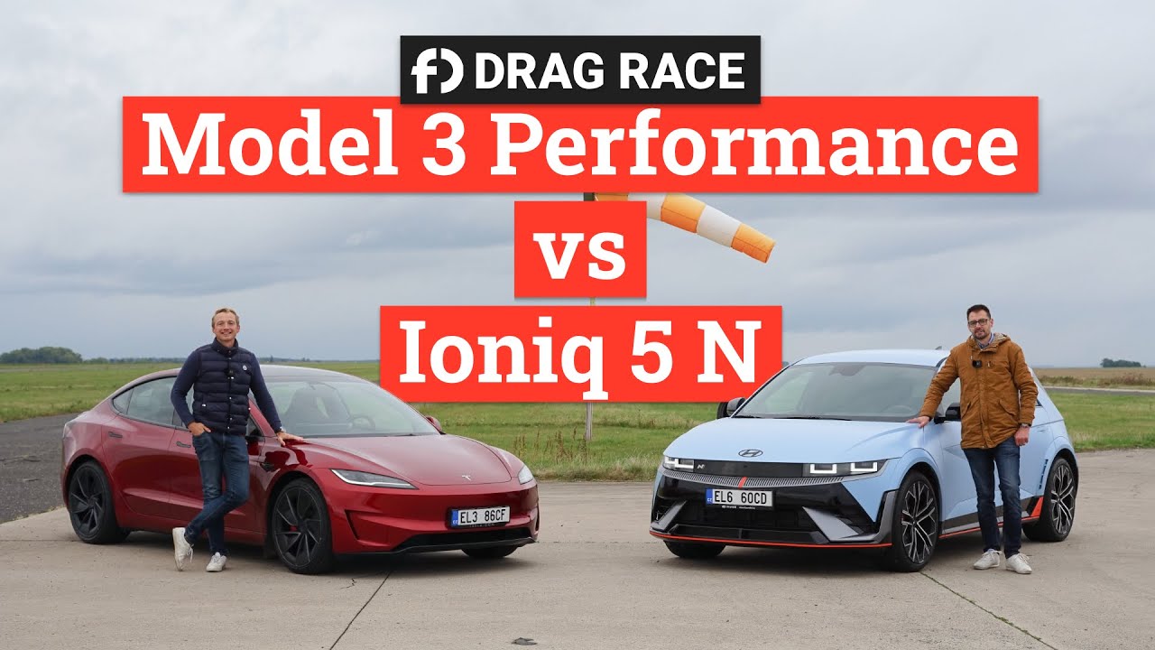 Drag race: Tesla Model 3 Performance vs. Hyundai Ioniq 5 N. Kdo zvládne čtvrt míle rychleji?