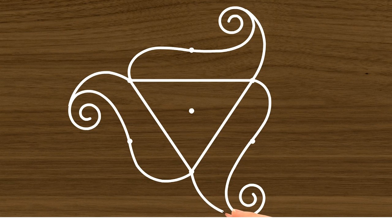 Easy Ugadhi Rangoli designs with 3x2 dots I simple Rangoli designs I festival Rangoli designs I #dsr