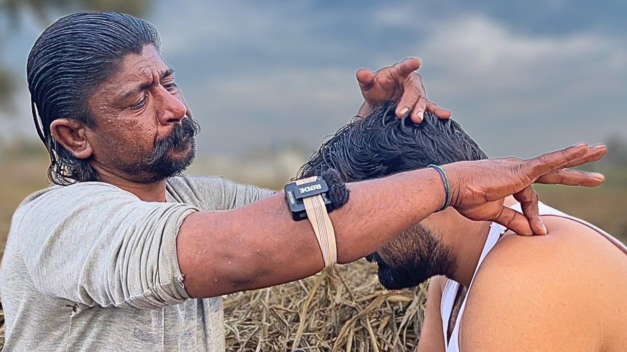 INTENSE UNIQUE HEAD & BACK MASSAGE BY BENGALI BABA | ASMR MOST RELAXING & SLEEP MASSAGE | 