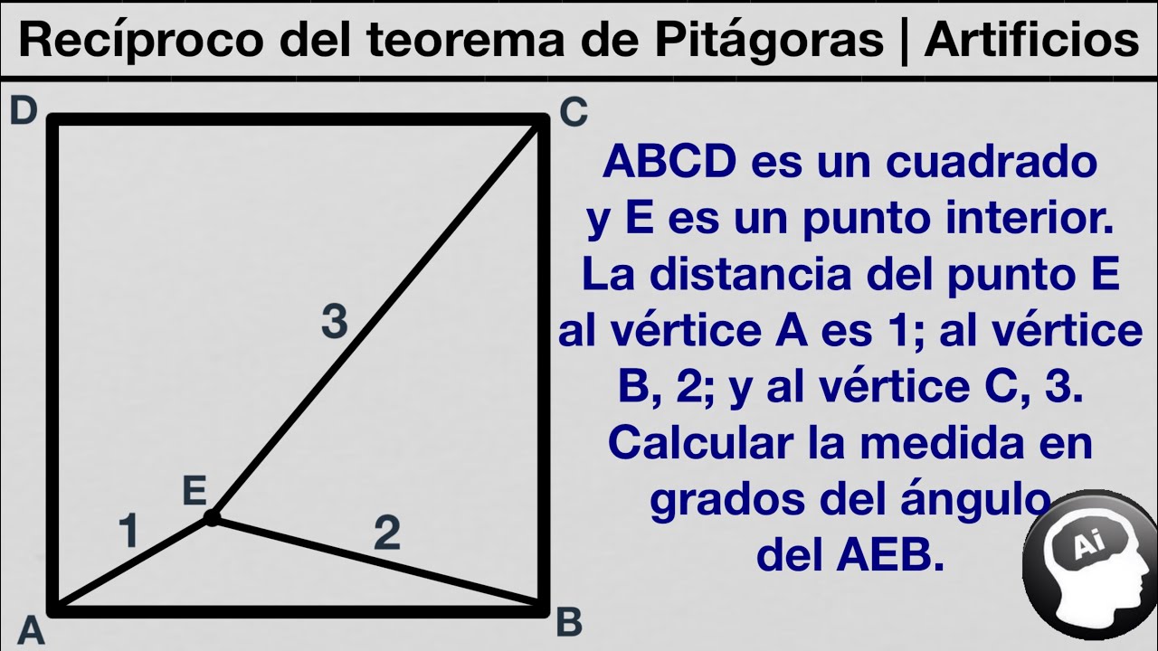¿Puedes resolver el siguiente problema de olimpiadas matematicas? | Reciproco Teorema de Pitágoras