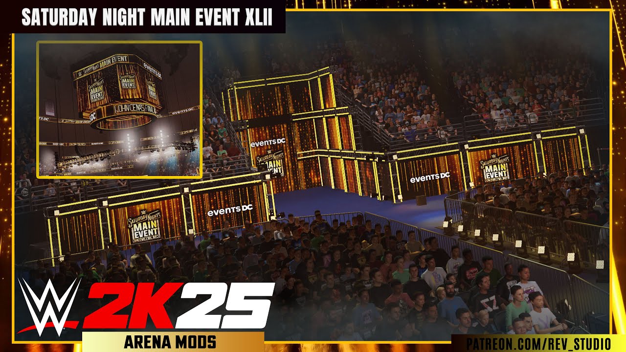 WWE 2K25 : SATURDAY NIGHT'S MAIN EVENT XLII inside Capital One Arena | ARENA MODS