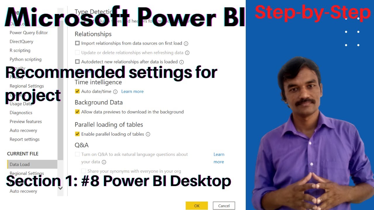 #8 recommended settings for Power BI project and Source Files | Power BI Full Course | Power BI