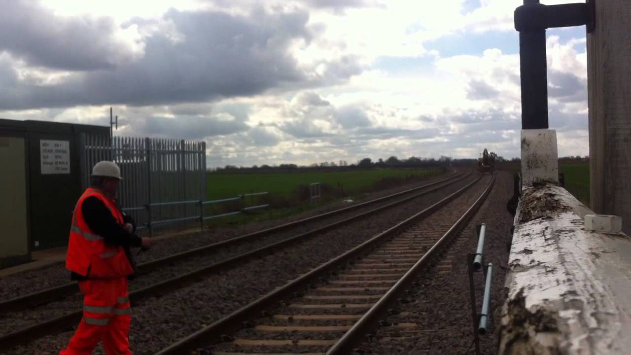Rowston level crossing with old wooden gates