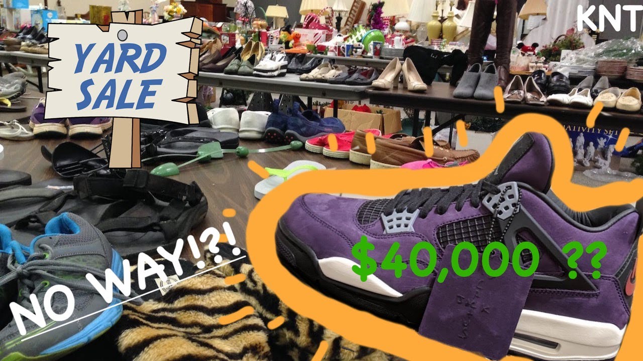I Found Rare Travis Scott Jordan 4 Samples at a Yard Sale ??!! Greatest Yard Sale Ever!