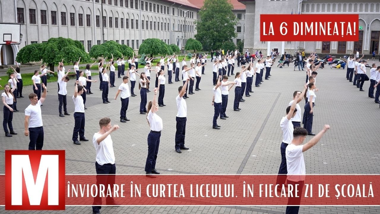 Înviorarea la 6 dimineața, la Colegiul Militar Ștefan cel Mare. Aproape 450 de elevi prezenți