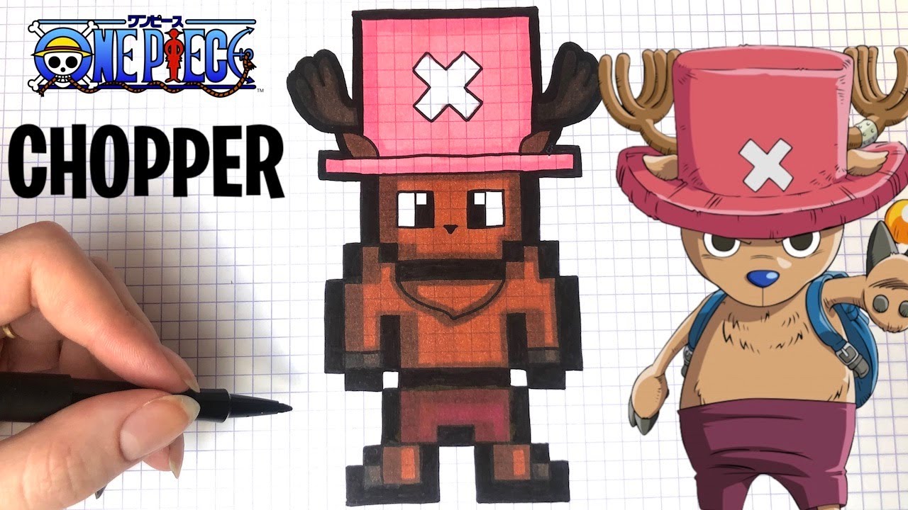 TUTO DESSIN - COMMENT DESSINER CHOPPER PIXEL ART (ONE PIECE)