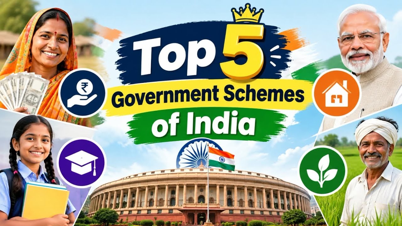 India ki 5 Sarkari Schemes jo aapko pata honi chahiye! #SarkariYojana #GovernmentSchemes #India#W.B