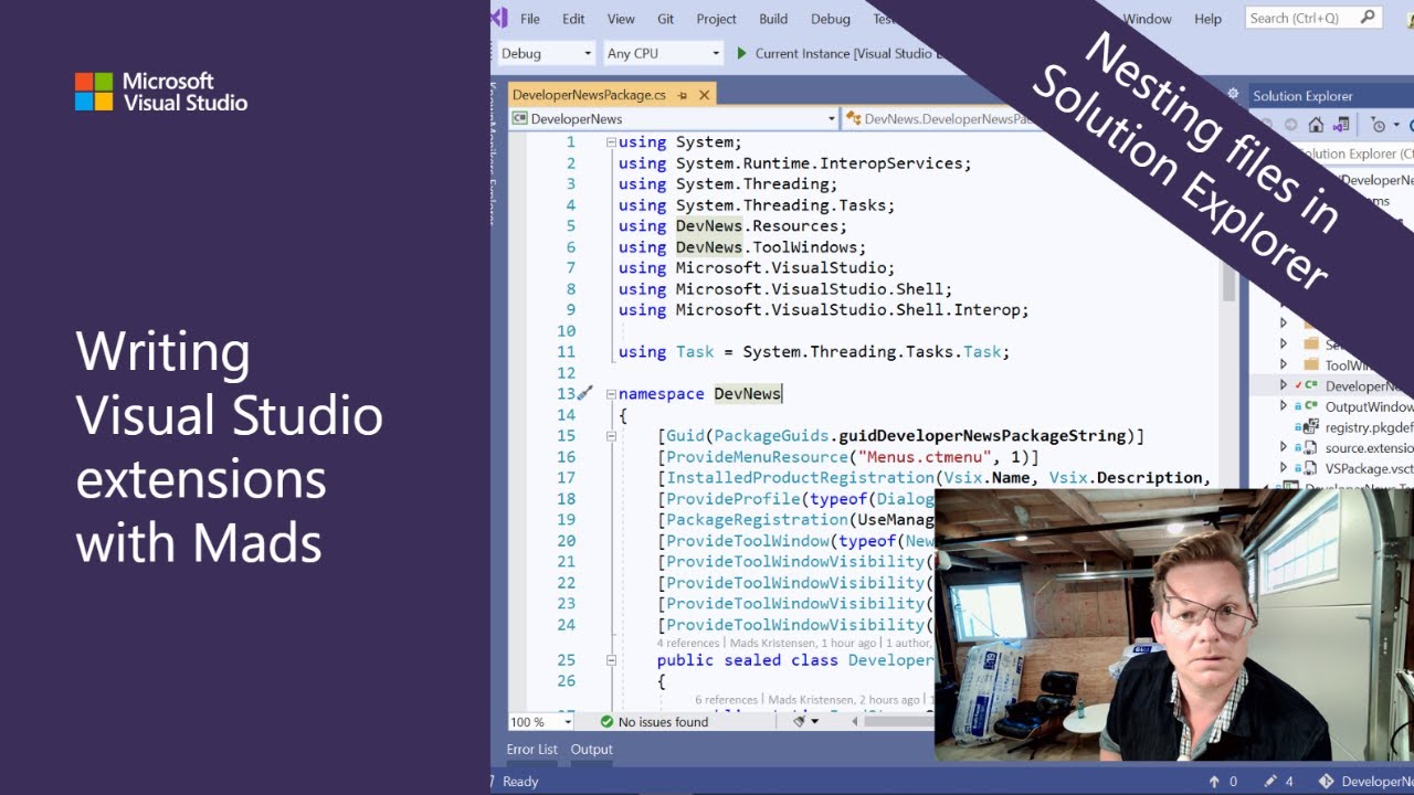 Writing Visual Studio Extensions with Mads - Nesting files in Solution Explorer