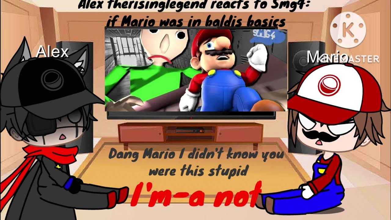 Alex therisinglegend reacts to SMG4:If Mario was in Baldis Basics