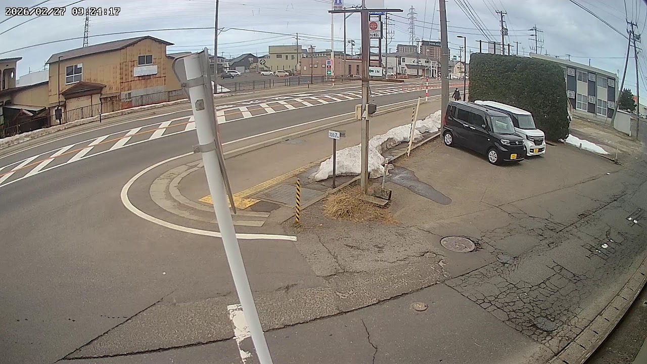 秋田県能代市下野道路沿いライブカメラ Akita Noshiro Live camera.world.cam