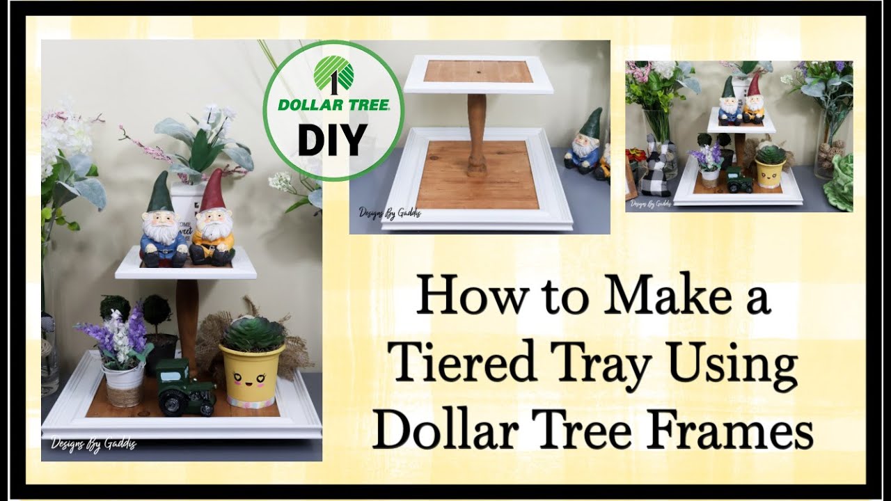 DIY Dollar Tree Frames into Stunning 2-Tier Display Tray