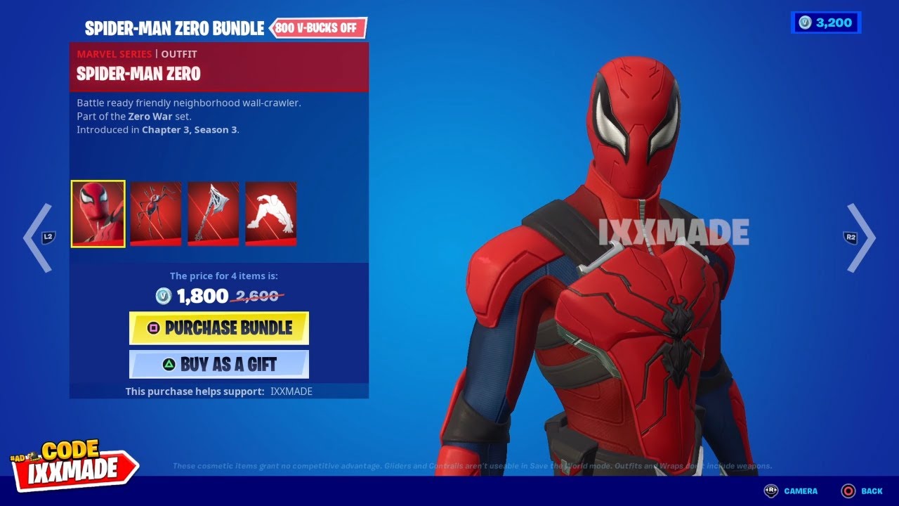 Fortnite Spider Man Zero Bundle Item Shop Preview