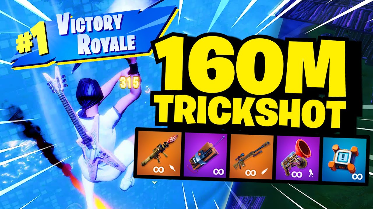 we used AIMBOT to hit the most COMPLEX Trickshots... (Fortnite Road to a Trickshot)