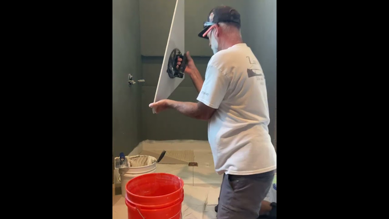 How to do a envelope cut on a shower floor!