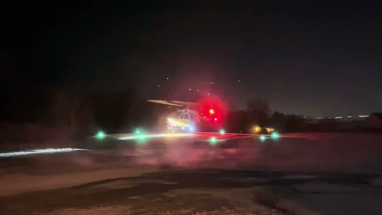 Life Flight 1 departing Larksville helipad N480LF