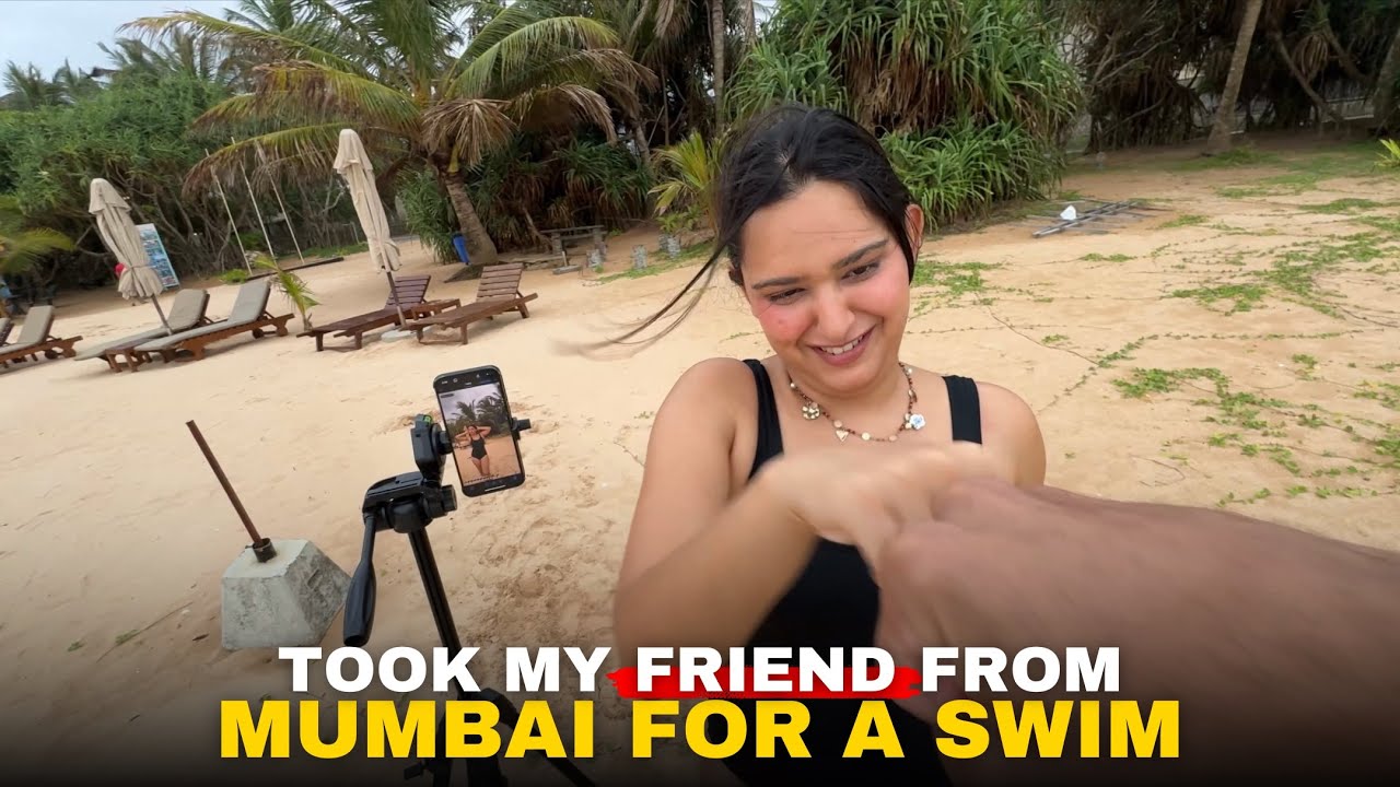 Took My Friend from Mumbai for a Swim… Everyone Was Staring 👀