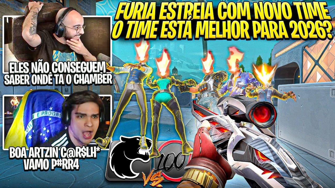 FURIA ESTREIA em JOGO INSANO contra 100THIEVES! SACY E XAROLA FICAM IMPRESSIONADOS (FUR x 100T)