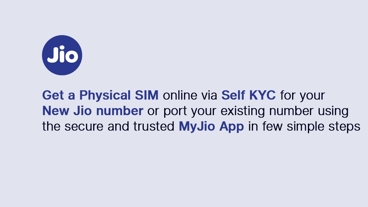 How to Get Physical SIM Online via Self-KYC Using MyJio App