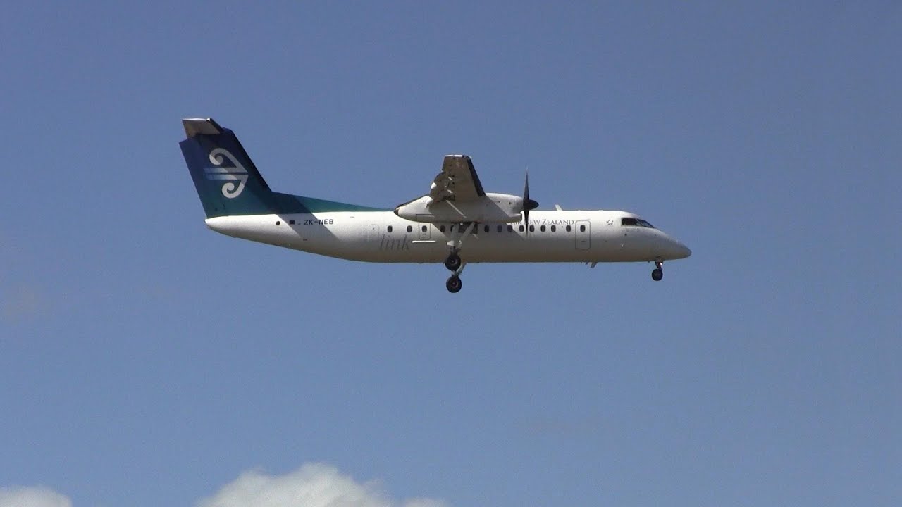 Air New Zealand ► Dash 8 Q300 ► Landing ✈ Auckland Intl. Airport