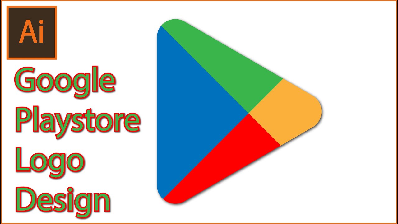 Google Play store Logo Design In Illustrator | google play store logo make in illustrator