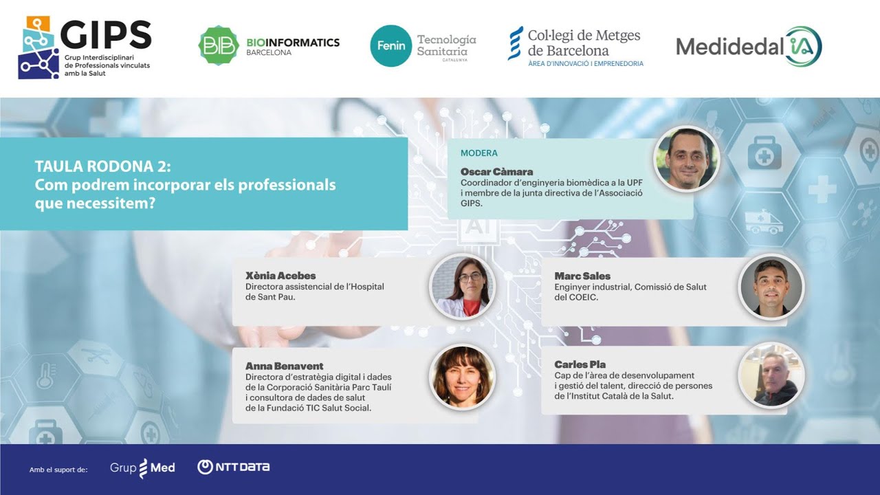 Jornada 'IA en salut: un repte interdisciplinari' - Taula rodona: com incorporar els professionals