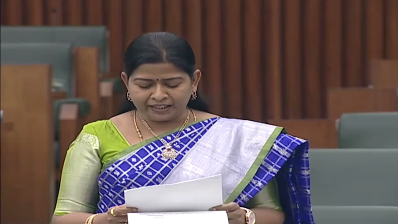 Minister Taneti Vanitha on YSR Sampoorna Porshana kits || Assembly Day 9 - 21st March 2022