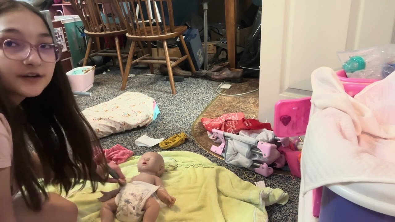 Noelle’s first bath!