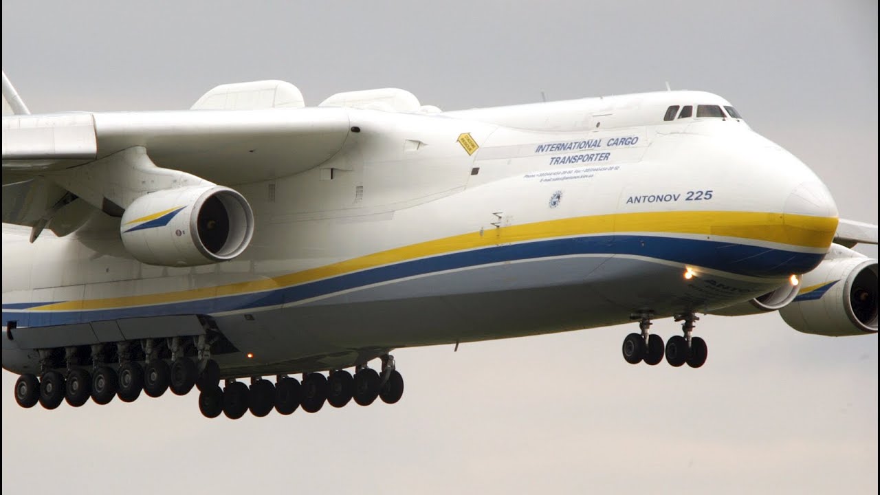Antonov An-225 Mriya | Landing + Takeoff at Leipzig/Halle Airport | Ан-225 Мрия
