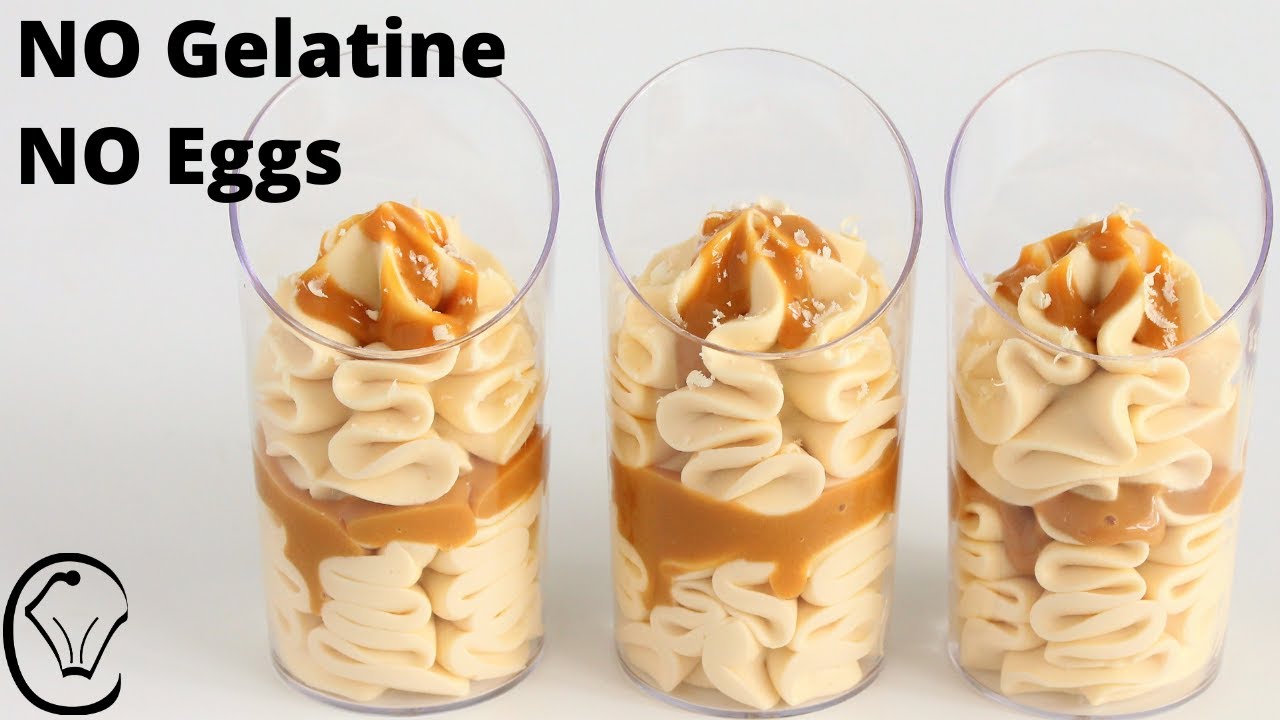 Eggless Mini Caramel Mousse Dessert Cups - No Eggs! by Cupcake Savvy's Kitchen