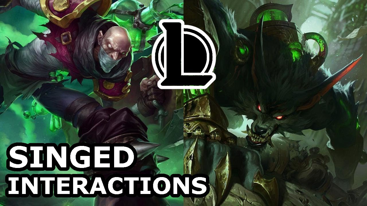 Singed Interactions with Other Champions | HE TURNED VANDER INTO WARWICK | League of Legends Quotes