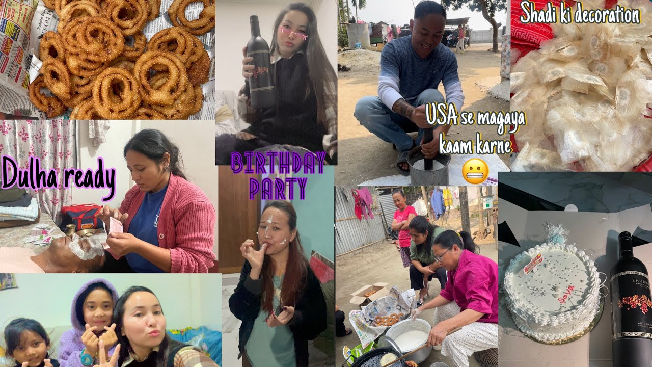 Surprise B’day for Sova Aunt||Shadi ki taiyari shuru||USA & Sikkim se aye help karne|| Halat kharab🥵