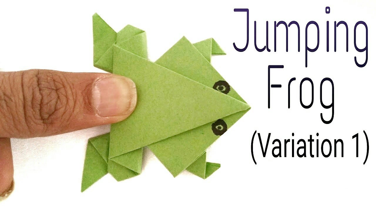 Traditional Jumping Frog (Variation 1) - Action Fun Origami Tutorial by Paper Folds.