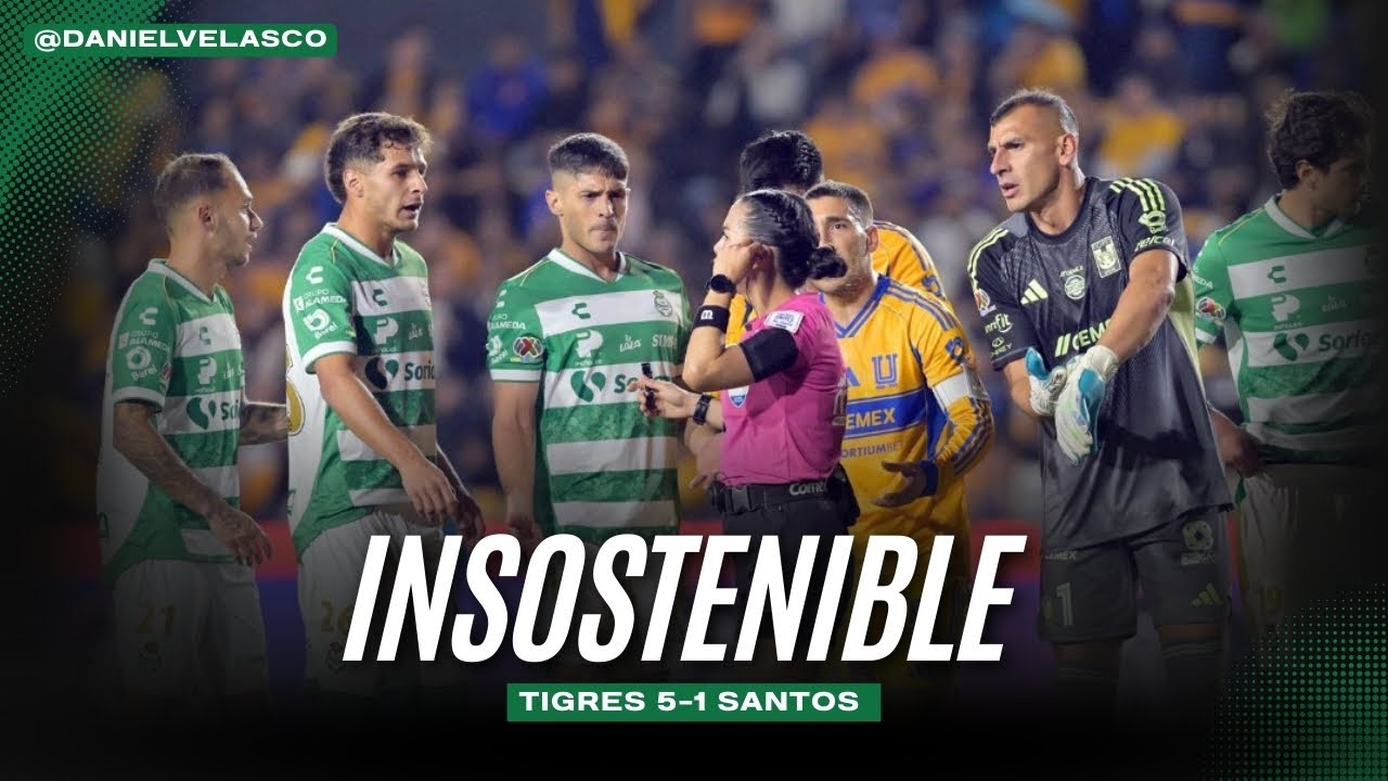 Insostenible proyecto: Francisco se tiene que ir, Tigres vuelve a humillar a Santos 5-1