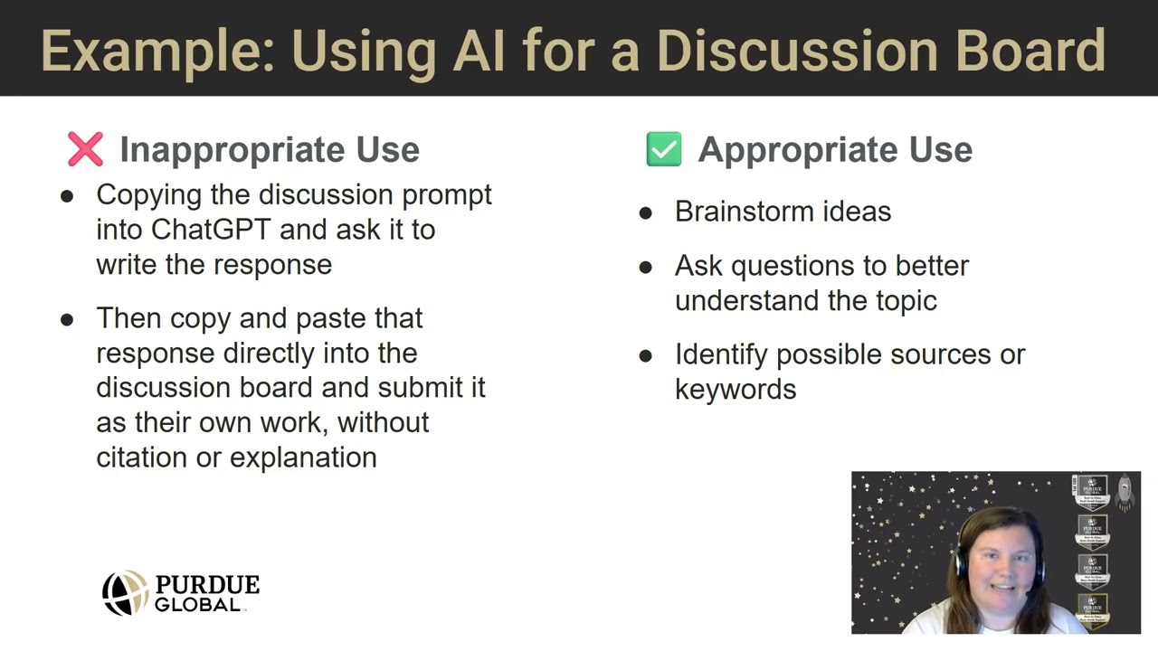 Purdue Global AI Guidelines Part 2