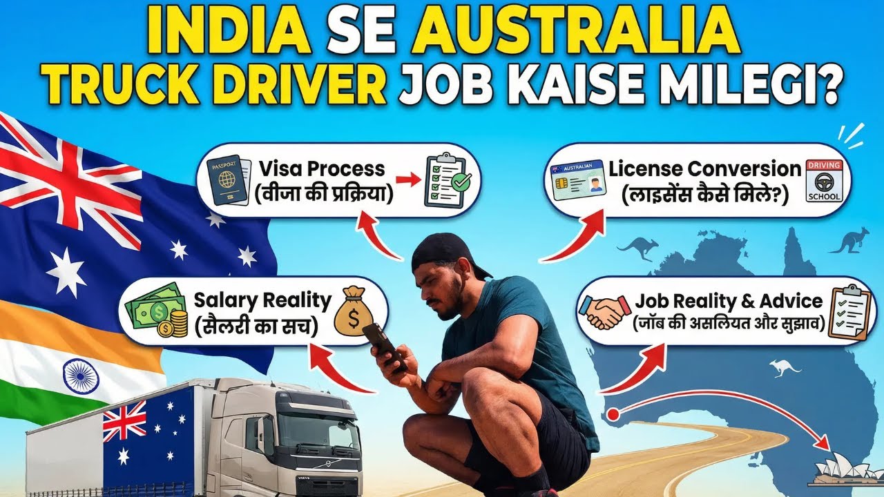 India Se Australia Truck Driver Job Kaise Milegi? | Visa, License, Salary Reality 🇦🇺🚛