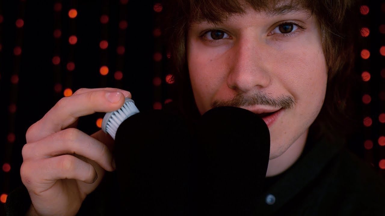 ASMR whisper ramble & mic brushing