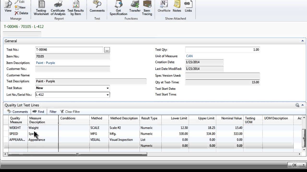 Quality Control for Microsoft Dynamics NAV 2013