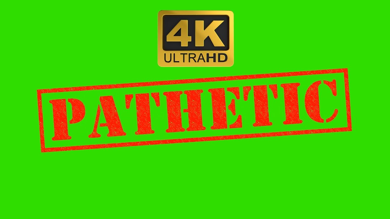 Pathetic Red Stamp Animation - Green Screen Footage 4K Download