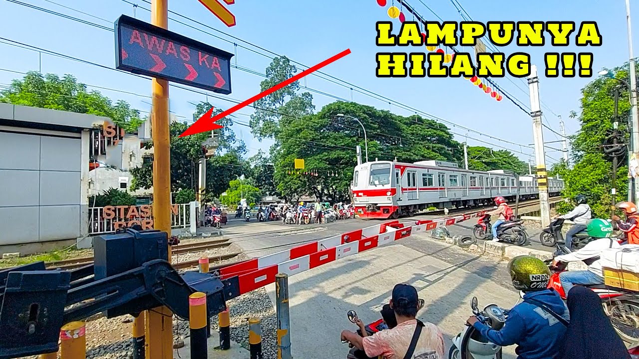 WADUH !! Lampu Flasher Palang Kereta Api JPL 21 Poris 