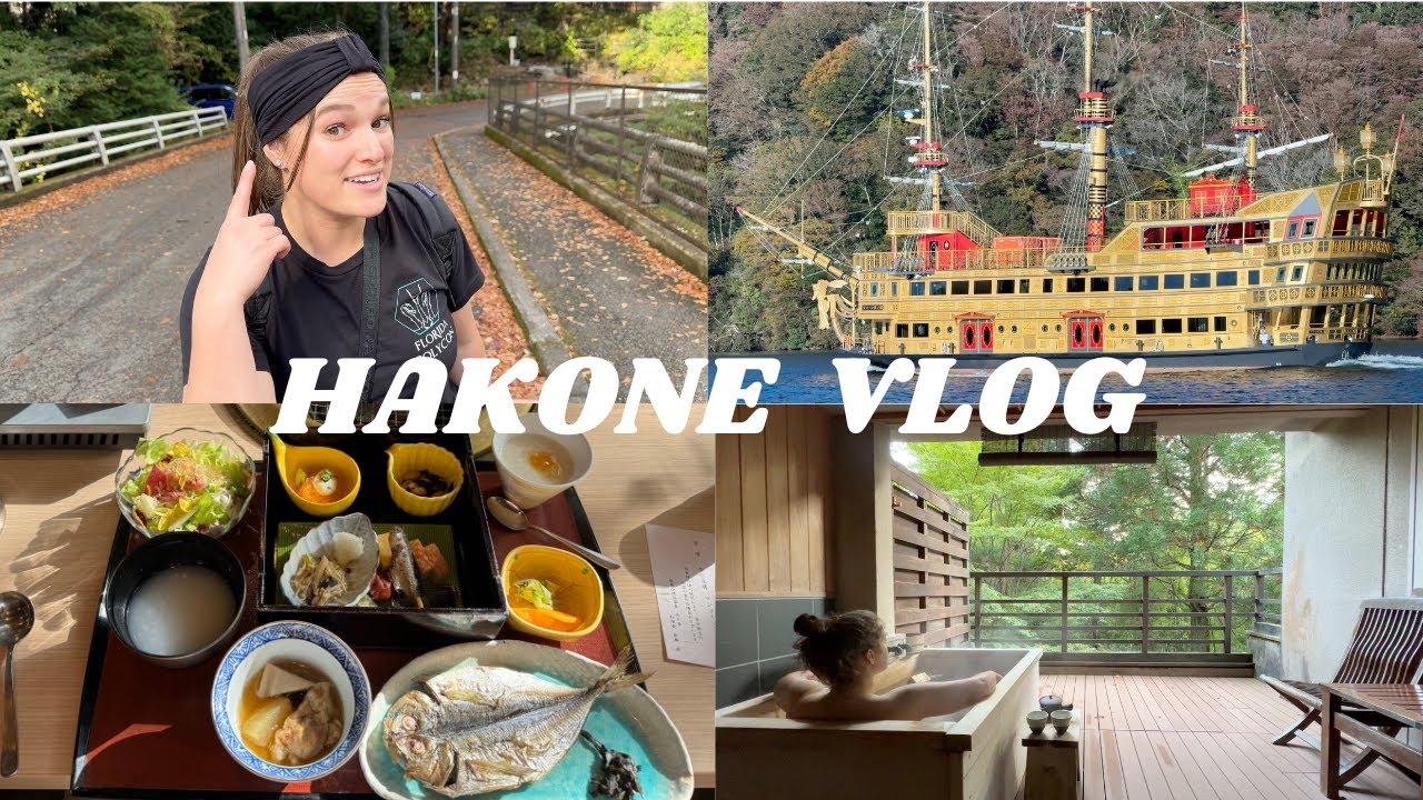 HAKONE TRAVEL VLOG 🏔️ | Experiencing a Japanese RYOKAN, private outdoor ONSEN, & KAISEKI dinner 🇯🇵