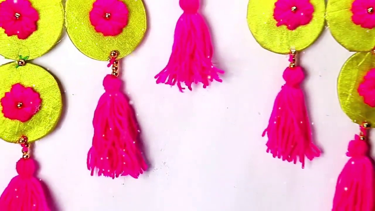 DIY WOOLEN BANGLE TORAN/TORAN FOR DIWALI - ART & HANDICRAFT