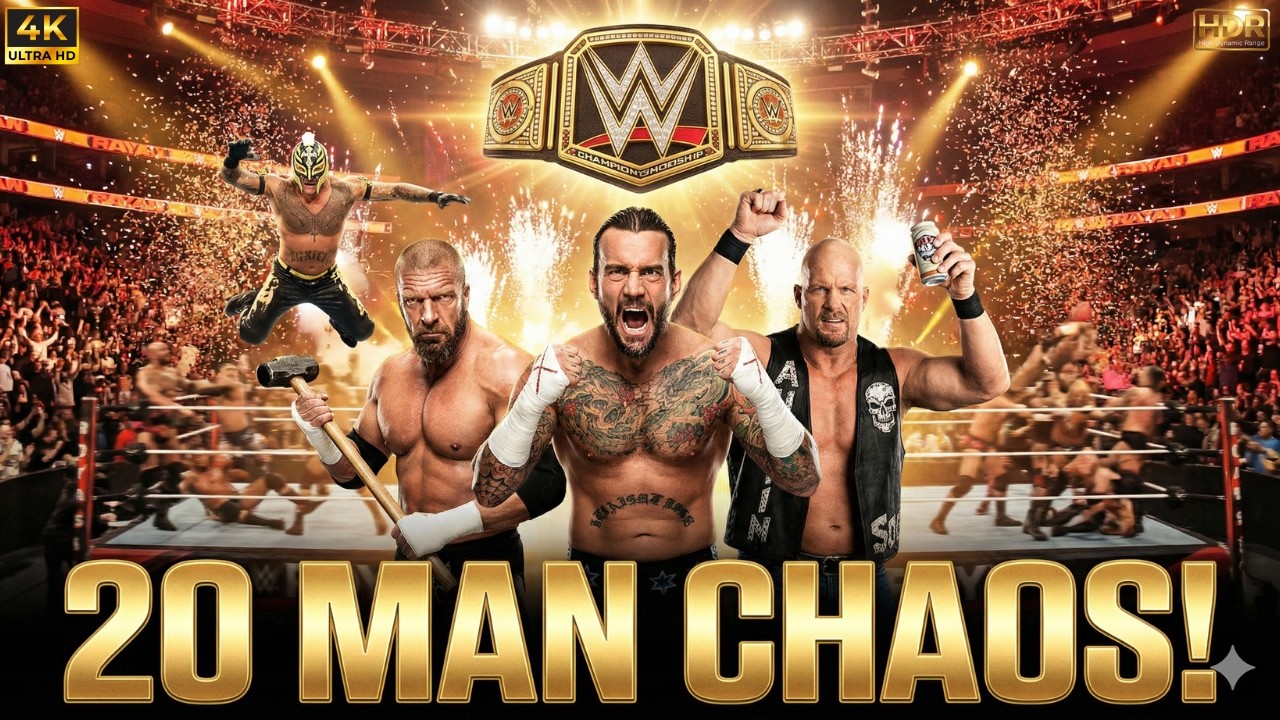 Drew McIntyre vs Rey Mysterio vs CM Punk | 30-Man Royal Rumble Match | WWE 2K25 Gameplay 4K HDR