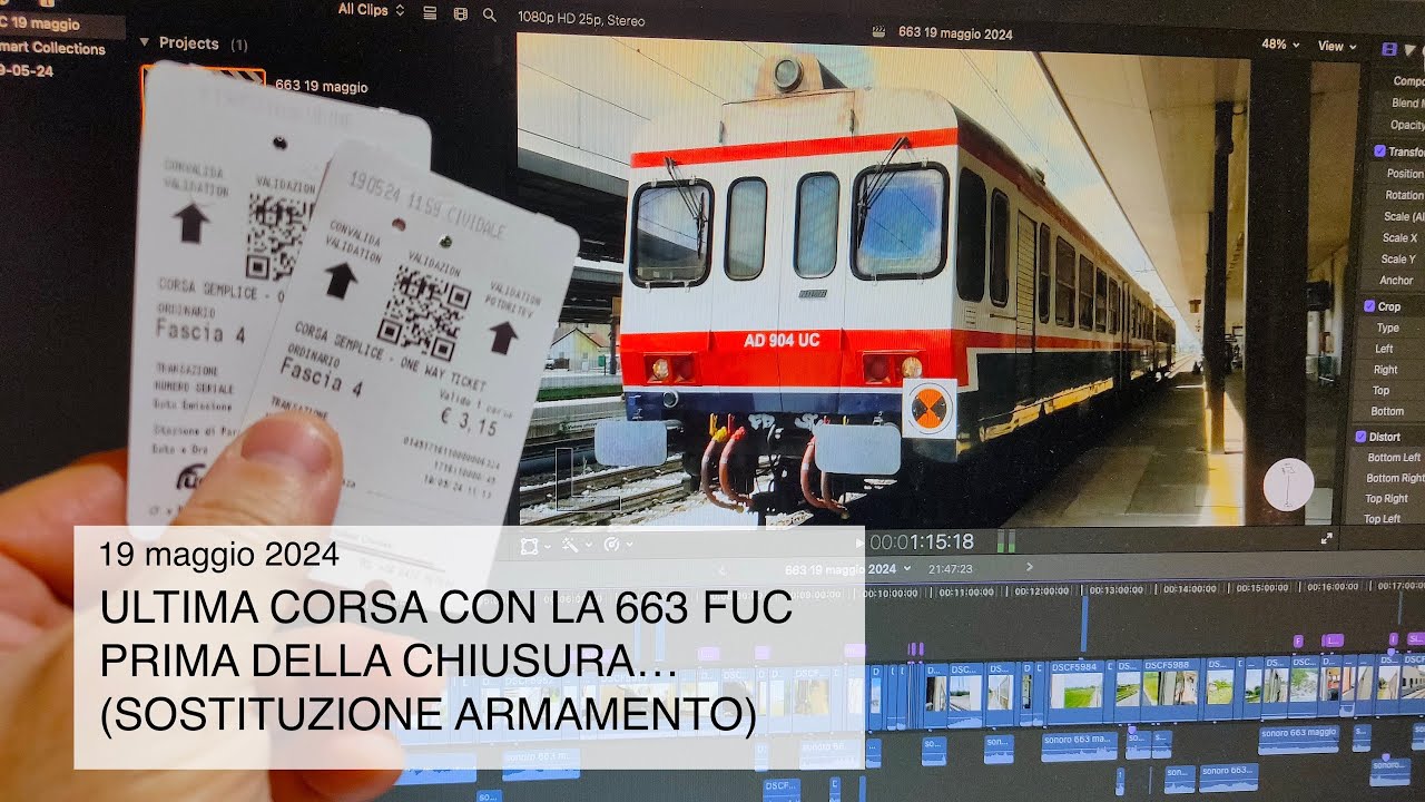 Ultima corsa (in cabina) con la 663 FUC prima della chiusura