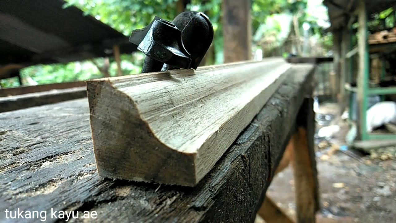 cara membuat lis kayu lis profil model S #skilltukang