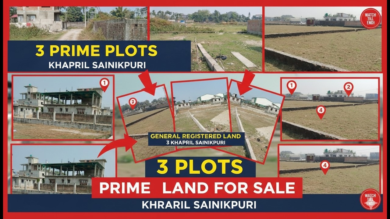 General registered land for sale in the khapril sainikpuri surrounding areas Total 3 plot inthevideo