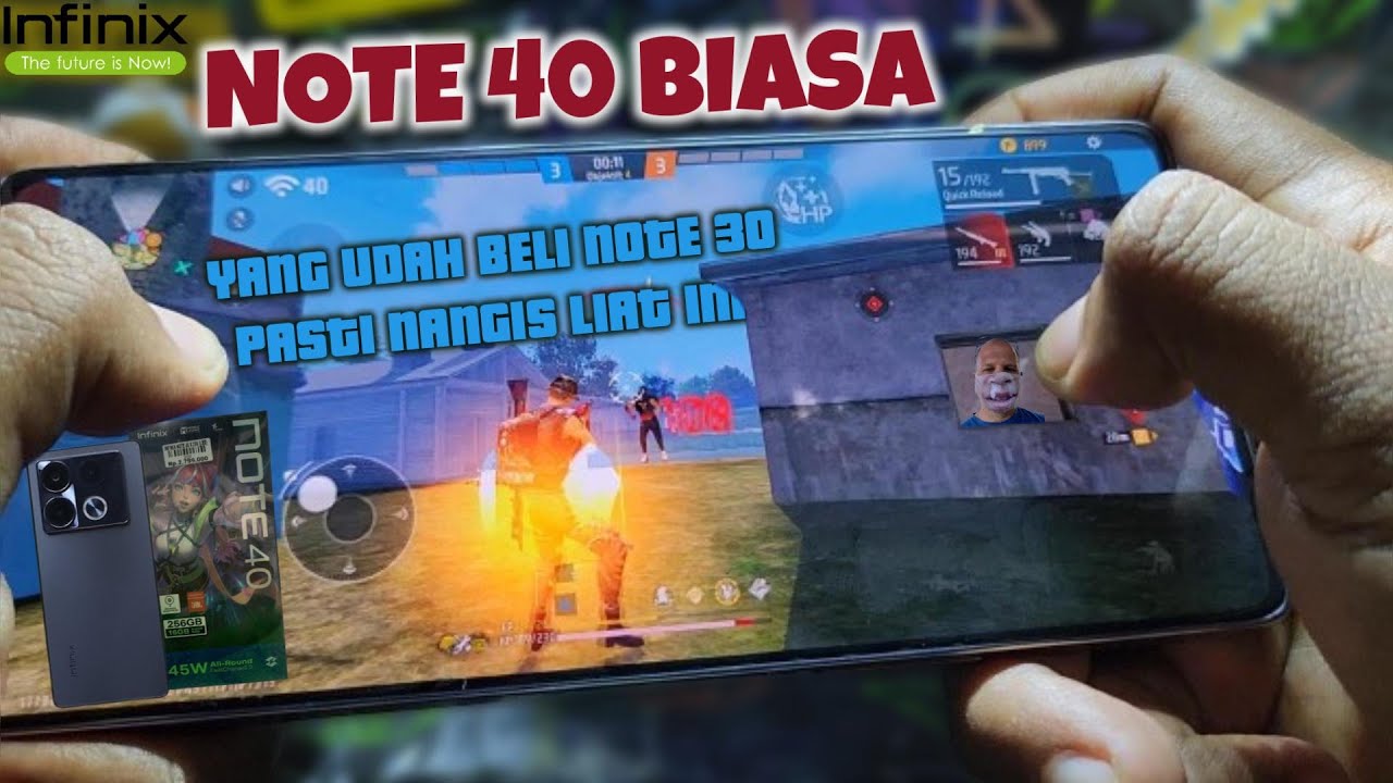 Infinix Note 40 Ram 8GB Game Test Free Fire Max | Handcam | Helio G99 Ultimate (6nm) | 5000 mAh